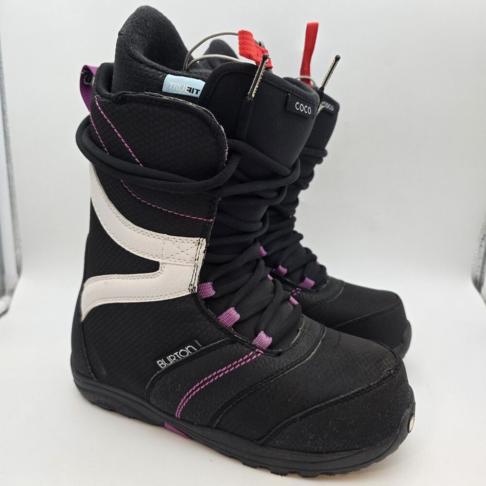 Burton Coco Women’s Snowboard Boots Size 7.5 US Black Pink Imprint 1 Lace